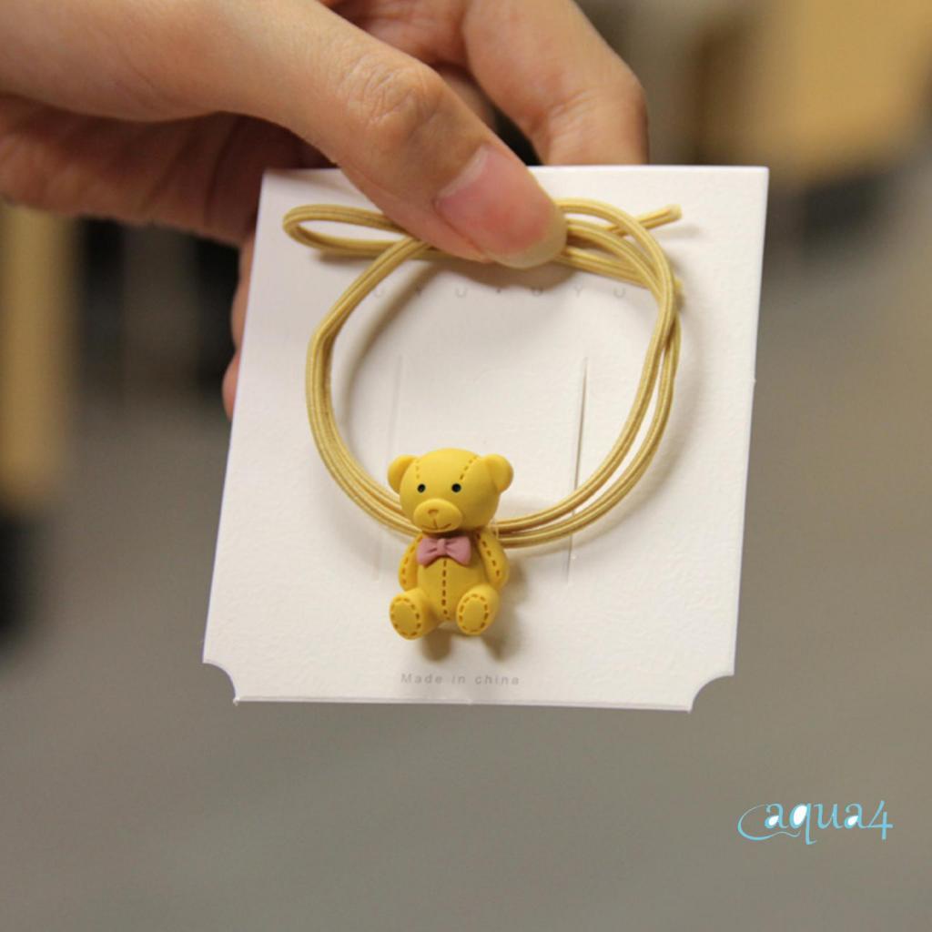 Dây Cột Tóc Co Giãn Hình Gấu Hoạt Hình Cho Nữ