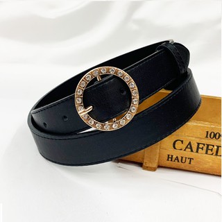 Thắt lưng nữ Nịt nữ Bản 3cm Khóa tròn đính đá
