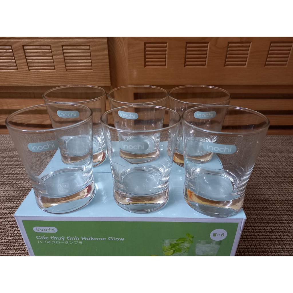 Bộ 6 cốc thuỷ tinh Inochi Hakone Glow 360 ML