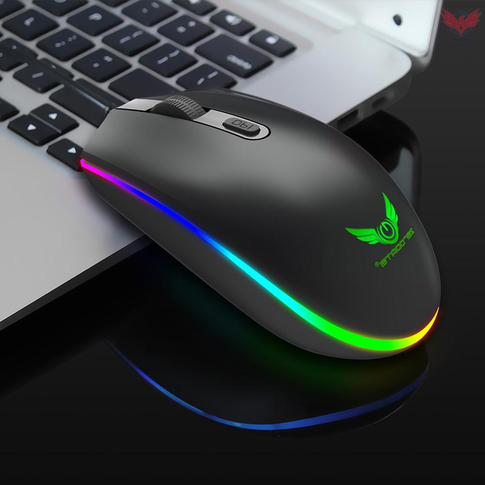 ZERODATE S900 Computer Gaming Mouse 1600DPI 4 Buttons RGB LED Backlight Optical Ergonomic Mouse USB Wired Mice for PC