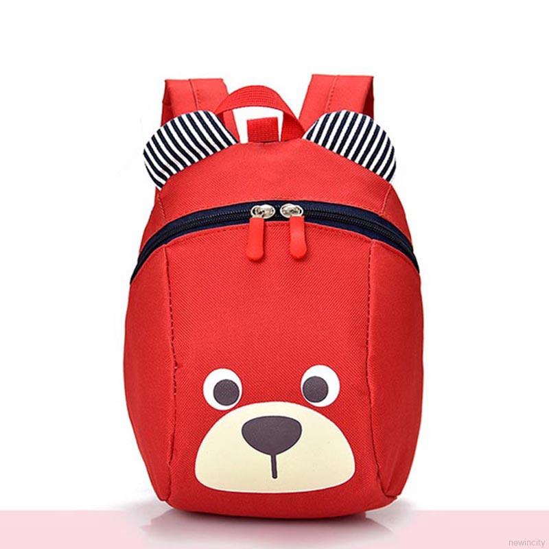 Baby Boys Girls Schoolbag Baby Cute Bear Anti-lost Backpack