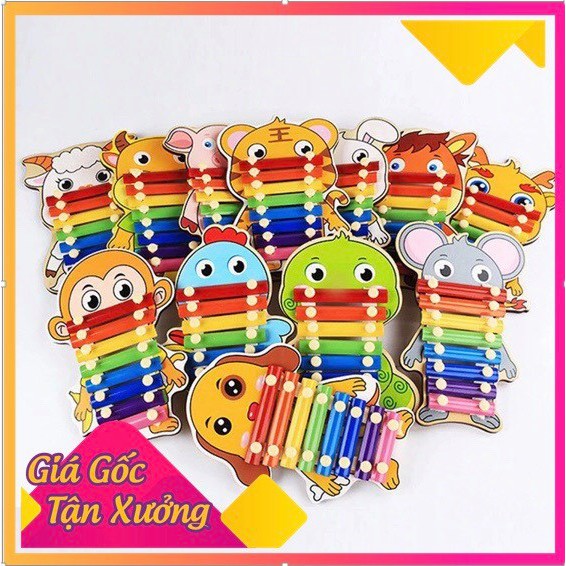 Đồ Chơi Đàn Gỗ Xylophone 8 Quãng⚡FREESHIP⚡ Đồ Chơi Âm Nhạc Cho Bé Hình Con Vật Đáng Yêu Cho Bé