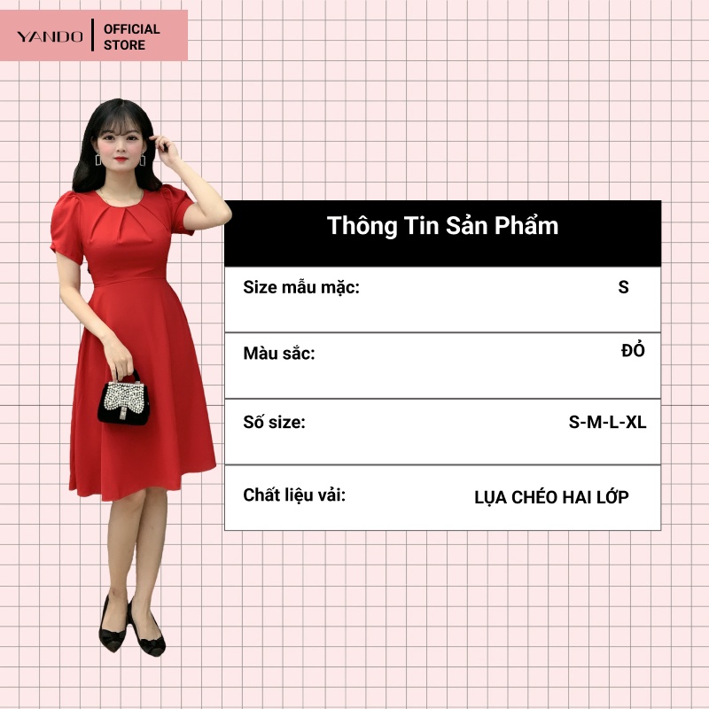 Đầm Trơn Xếp Ly Ngực YANDO DA19