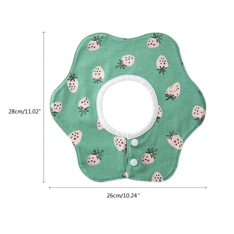 Yếm ăn cotton hình tròn xoay 360 độ tiện dụng cho bé