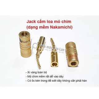 Jack Mỏ Chim, Jack Cắm Loa Mỏ Chim Mềm Nakamichi (2 Cái)