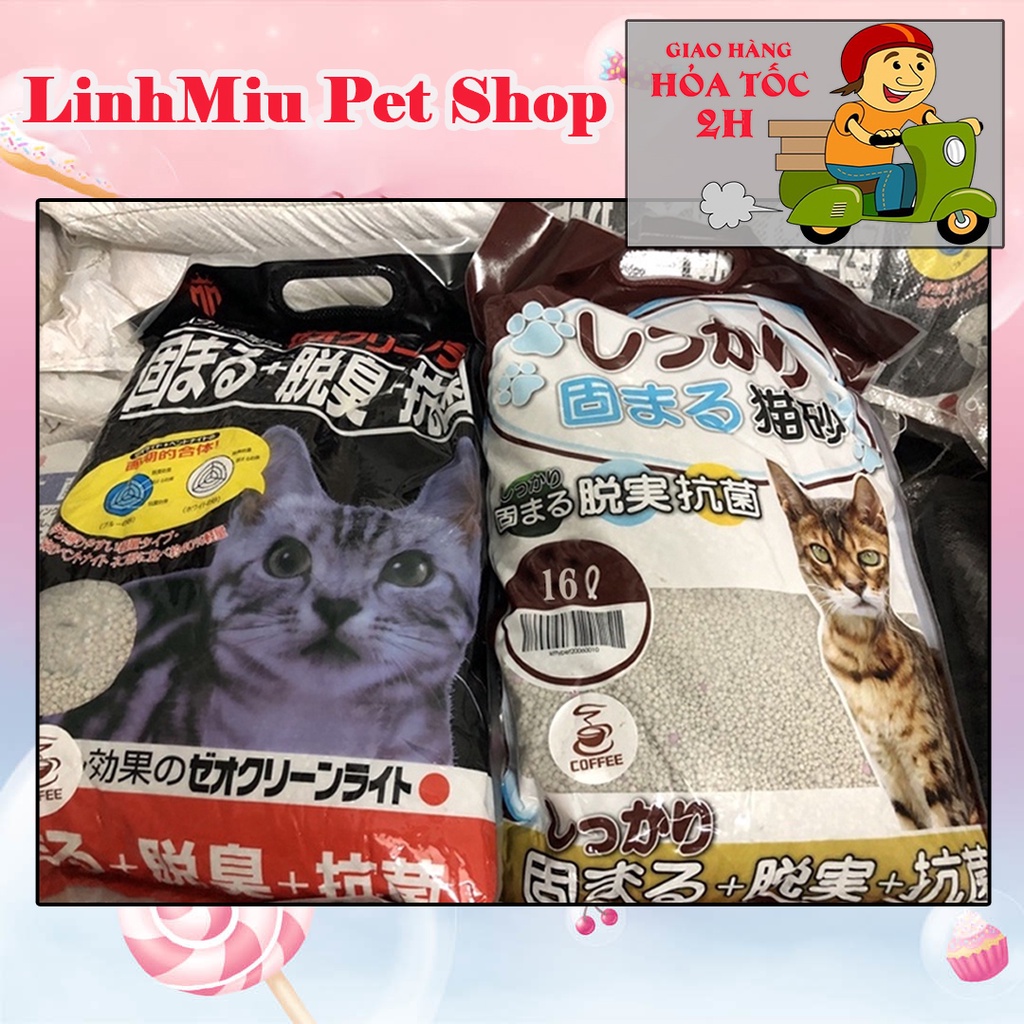 Cát vệ sinh nhật bản Kitty Pet siêu tiết kiệm - Khử mùi tốt và ít bụi thể tích 16L