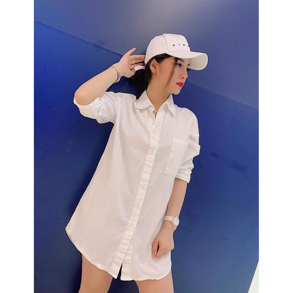 Áo sơ mi dáng dài ,sơ mi nữ ,chất thô mềm phong cách hàn quốc nữ XƯỞNG MAY TIT COJ 2