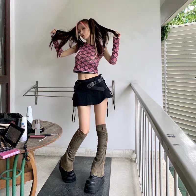 [ XxholicC ] - chân váy mini skirt + belt