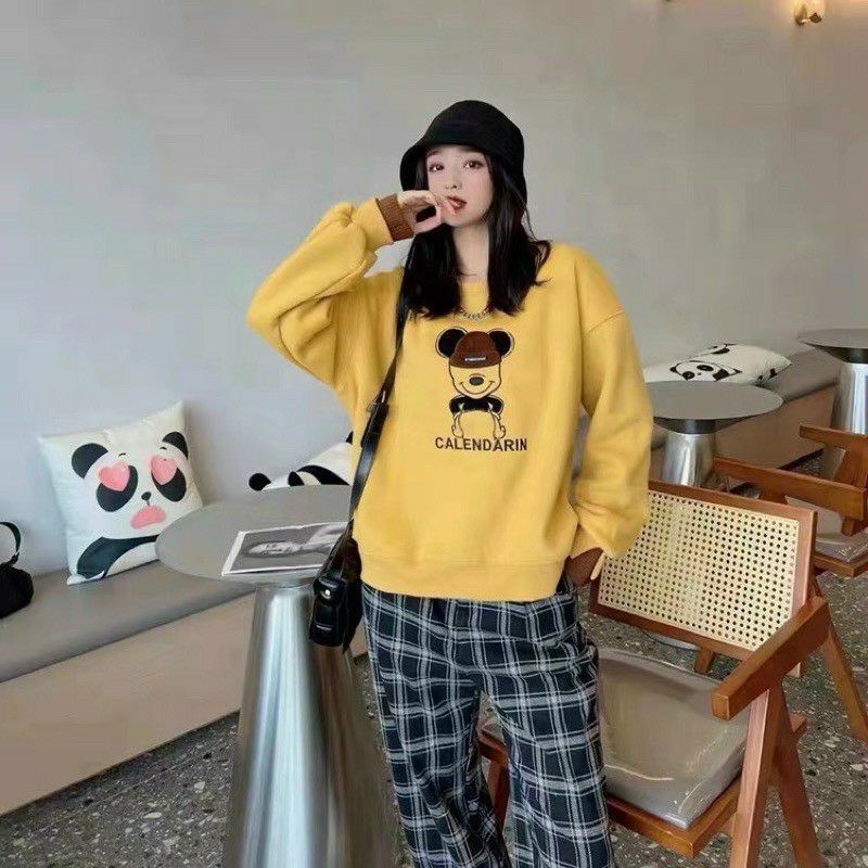 ÁO NỈ GÂU VÀNG NỮ CHẤT NỈ BÔNG