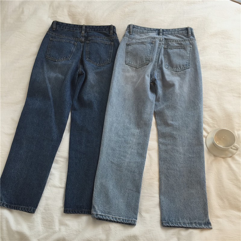 Quần jean nữ ống rộng xẻ LINE phong cách Hàn Quốc siêu HOT | BigBuy360 - bigbuy360.vn