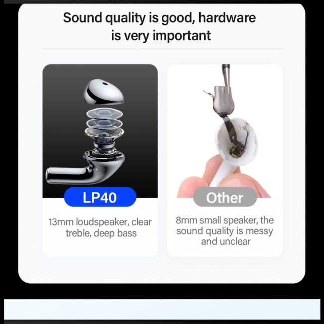 Tai Nghe Không Dây Zevaret Lenovo Lp40 Tws Bluetooth 5.0 Giảm Tiếng Ồn