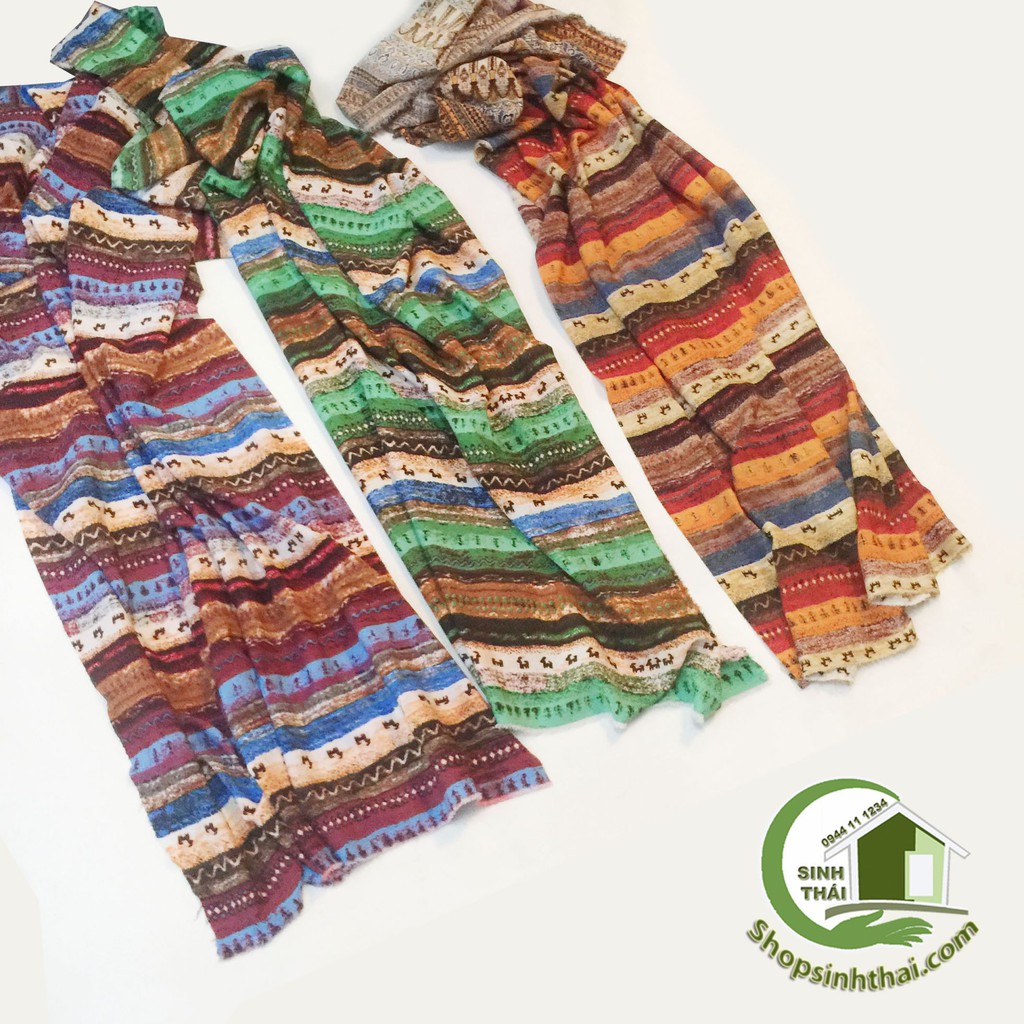 Vải thổ cầm nhiều màu - vải lụa hawai in hình thổ cẩm [ 1 mét x khổ 1,55m ] - chọn màu