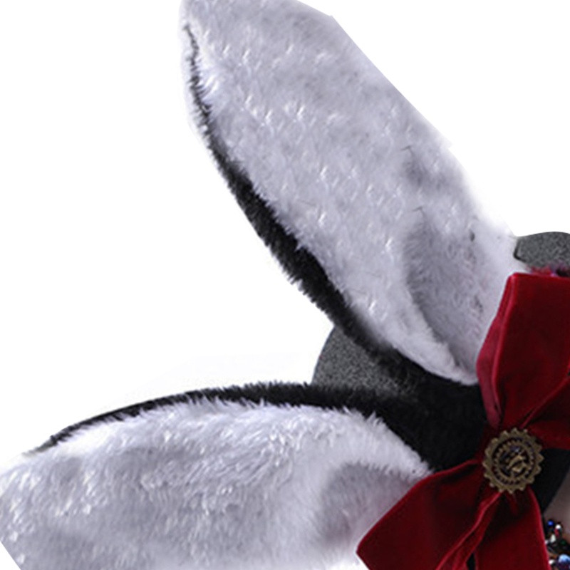 Kẹp Tóc Hình Mũ Tai Thỏ Phong Cách Steampunk Lolita