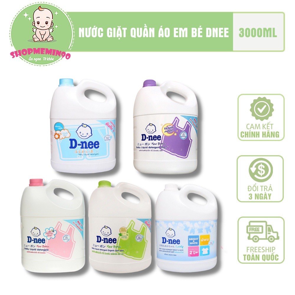 Chính hãng có tem Đại Thịnh - Nước giặt quần áo em bé Dnee 3000ml