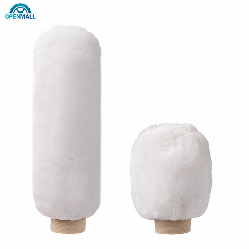 Set 2 đầu bọc thanh cần gạt điều khiển xe hơi và thanh thắng bằng nhung giữ ấm