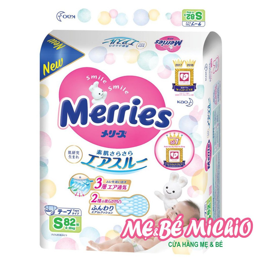 Tã Dán Merries S82 (Cho Bé Từ 4-8Kg)