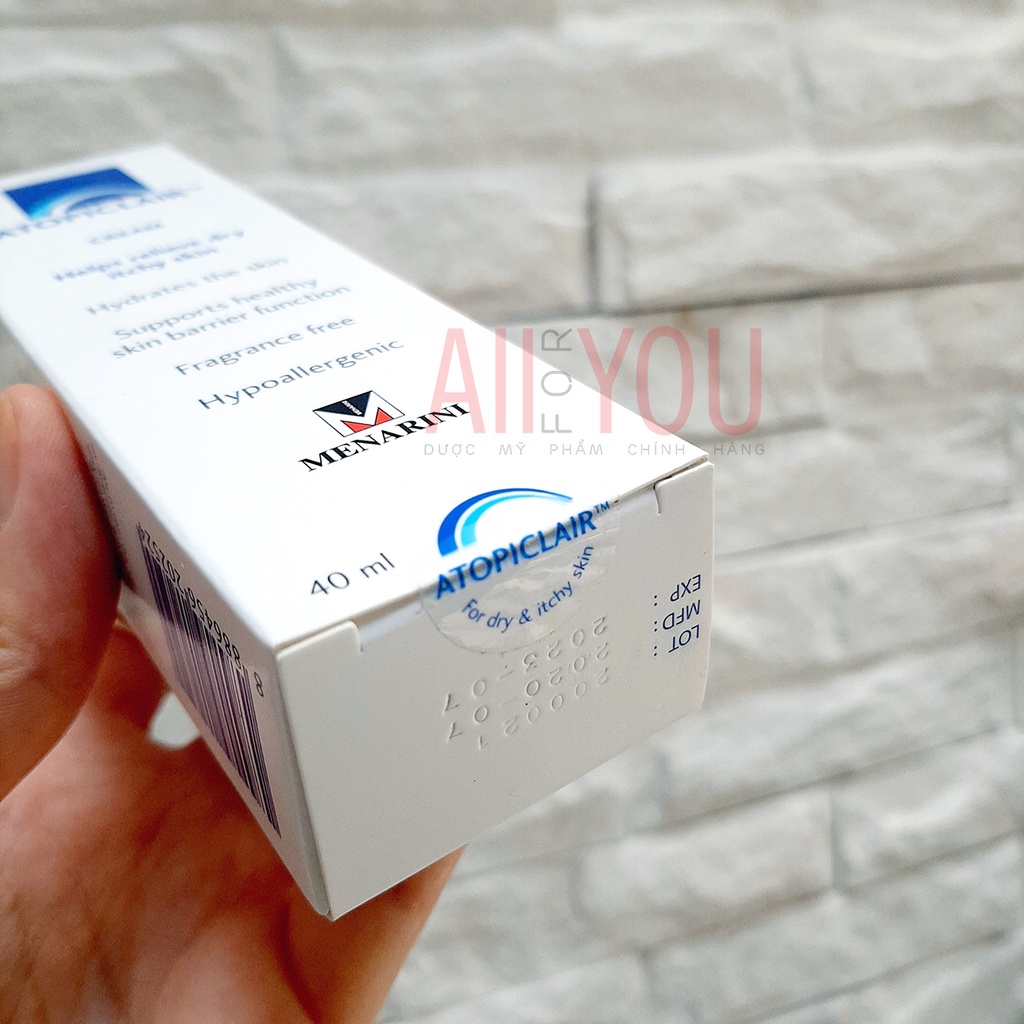 ATOPICLAIR Cream Helps Relieve Dry Itchy Skin 40mL - Kem Dưỡng Ẩm Da, Giảm Ngứa, Khô Rát.