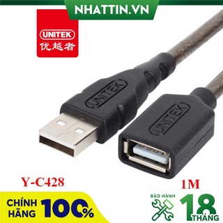 Cáp nối dài usb 1m unitek y-c428 chính hãng