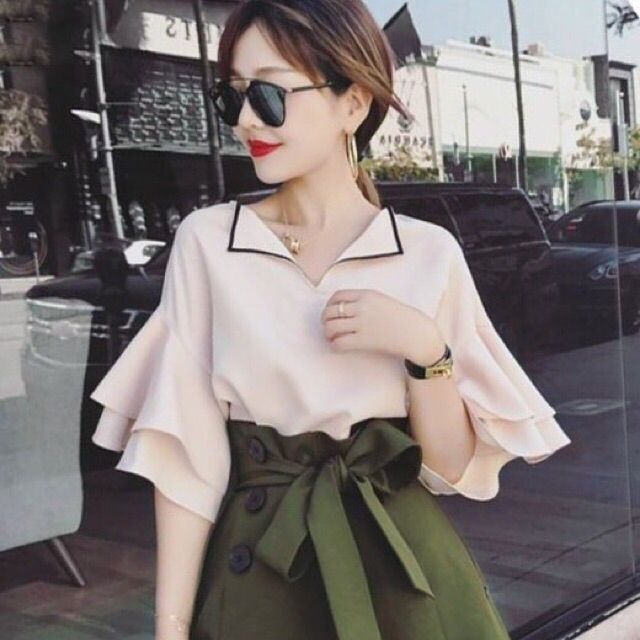 Quần short phối nút