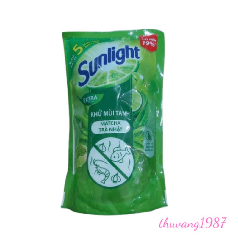 Now Ship - Nước rửa chén sunlight trà xanh Túi 750 ml