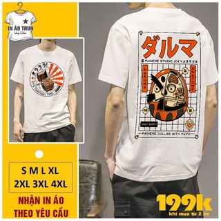Áo thun unisex in hai mặt samurai nhật bản