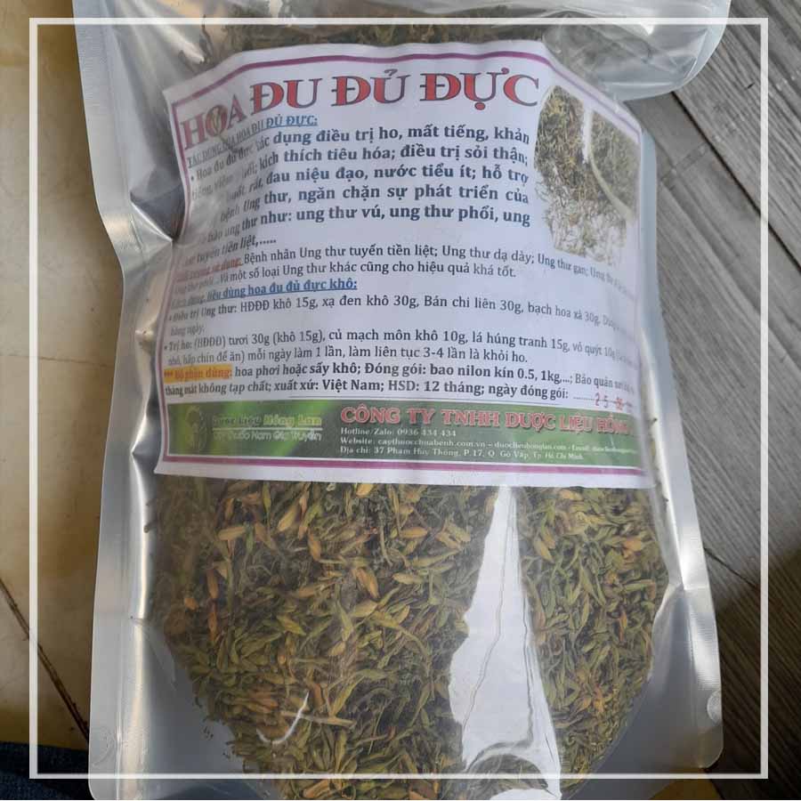 HOA ĐU ĐỦ ĐỰC khô sạch đóng gói 500gram - congtyduoclieuhonglan