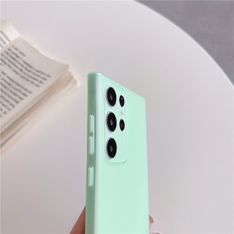 Ốp Điện Thoại TPU Siêu Mỏng Mặt Nhám Chống Dấu Vân Tay Cho Samsung Galaxy S21 S22 Plus Note20 Ultra