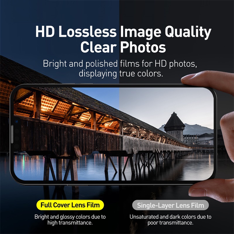 Kính cường lực bảo vệ camera sau cho iPhone 15 14 13 12 11 Pro Max