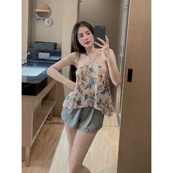 💋 Set bộ đùi yếm voan hoa 🌷🌷