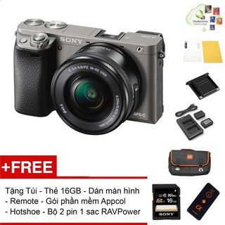 Máy ảnh Sony A6000 kèm Kit 16-50 Xám ( Combo quà tặng ) Chính hãng
