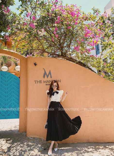 Áo đũi tơ lạnh cánh tiên có nơ ngực