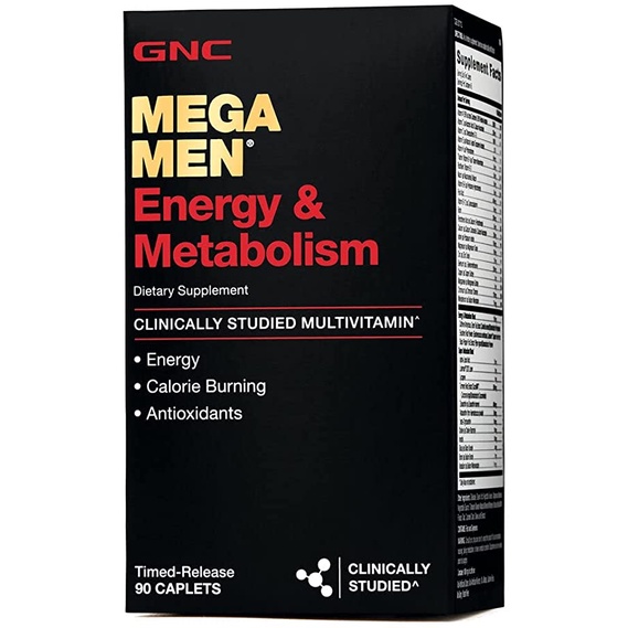 USA - GNC Mega Men energy and metabolism 90 viên - thực phẩm chức năng dành cho nam giới