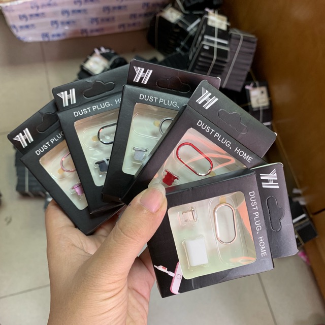 IPHONE X/ XS MAX / XS Bộ viền nhôm bảo vệ camera + nút home + nút chống bụi tai nghe iphone