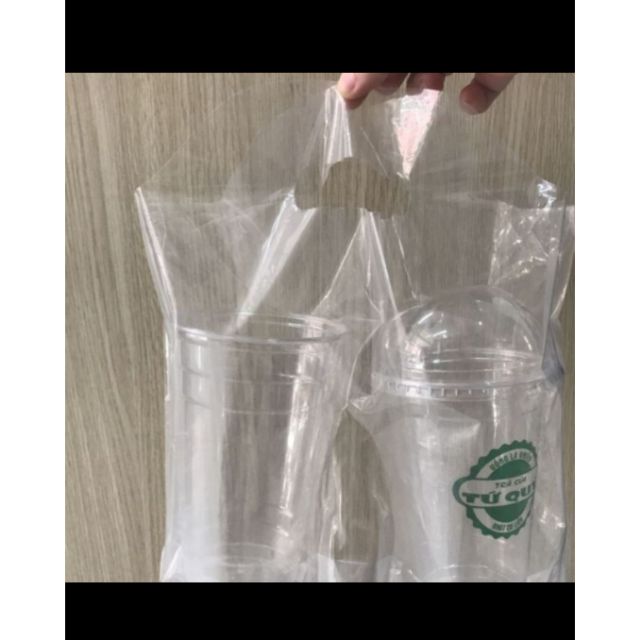 SỈ 10 kg túi đựng ly trà sữa - cafe - Túi 1 ly - 2 ly - túi chữ T