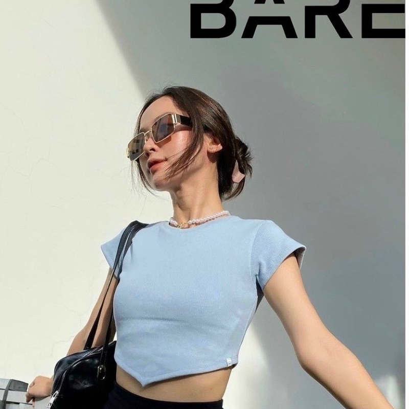 Áo thun croptop, Áo croptop sát nách nữ chất thun gân thoáng mát ☘️☘️☘️☘️NY HP alohashop91