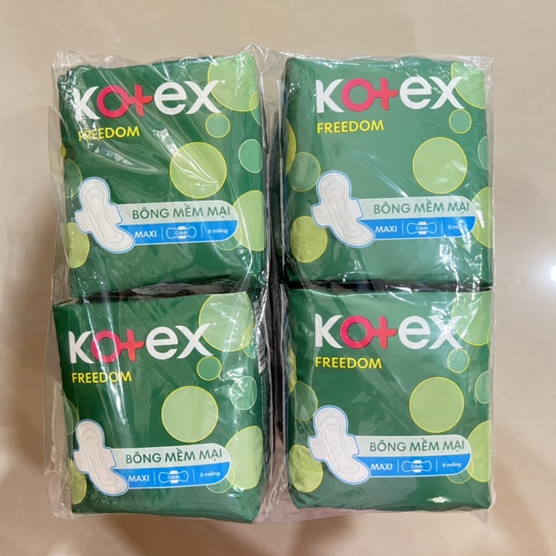 Combo 8 Gói Băng Vệ Sinh Kotex Freedom Maxi (8 Miếng/Gói)