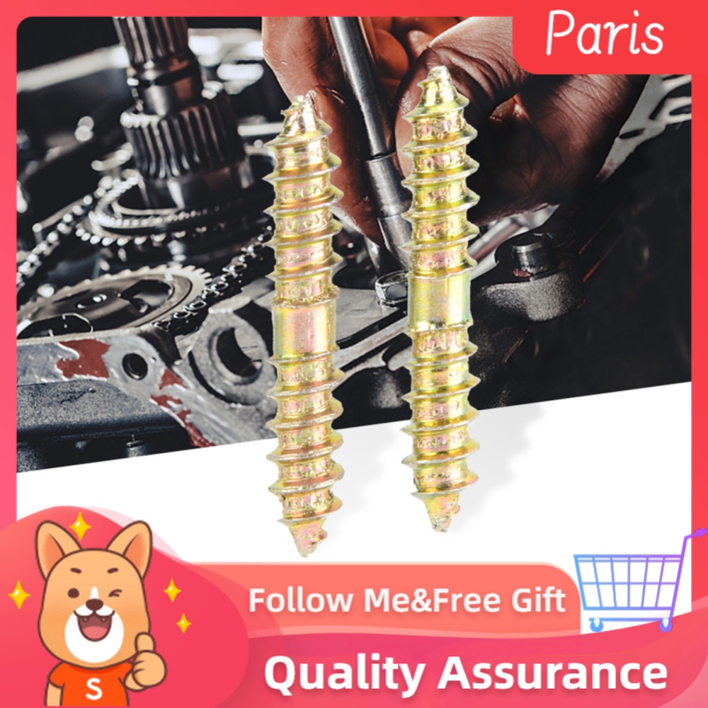 20pcs 5*30mm Dowel Screw Woodworking Furniture Connector Double Ended Screw
