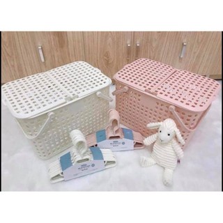 Giỏ đựng quần áo , Làn Đi Sinh đựng đồ đi sinh có nắp nhựa inochi TOKYO chính hãng