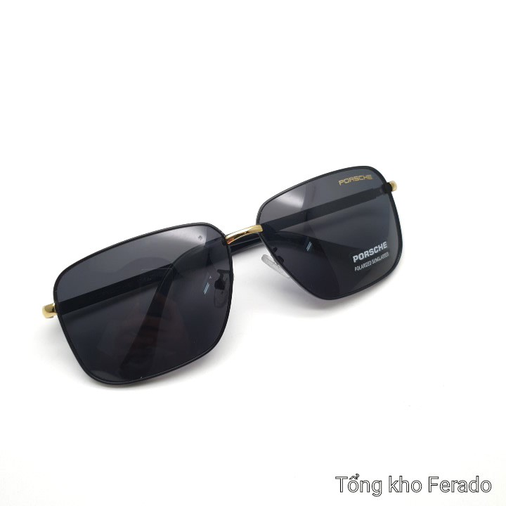 Mắt kính trời trang nam mắt vuông tròng phân cực chống UV400