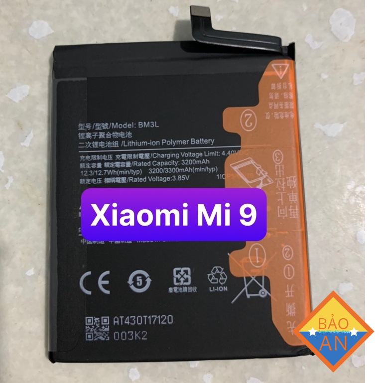 Pin xiaomi MI 9 /BM3L zin dung lượng 3200 / 3300 mah