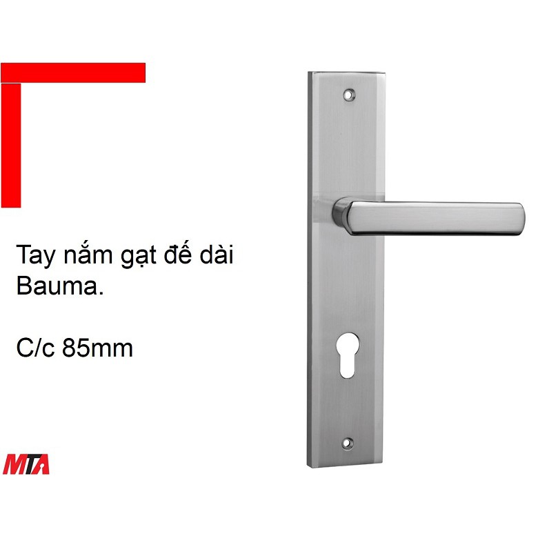 TAY KHÓA CỬA BAUMA HAFELE BM066-85 MSP 905.99.090 TAY GẠT ĐẾ DÀI