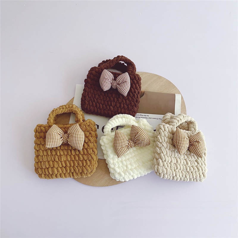 Túi đeo chéo nhỏ đan len thời trang cho trẻ em