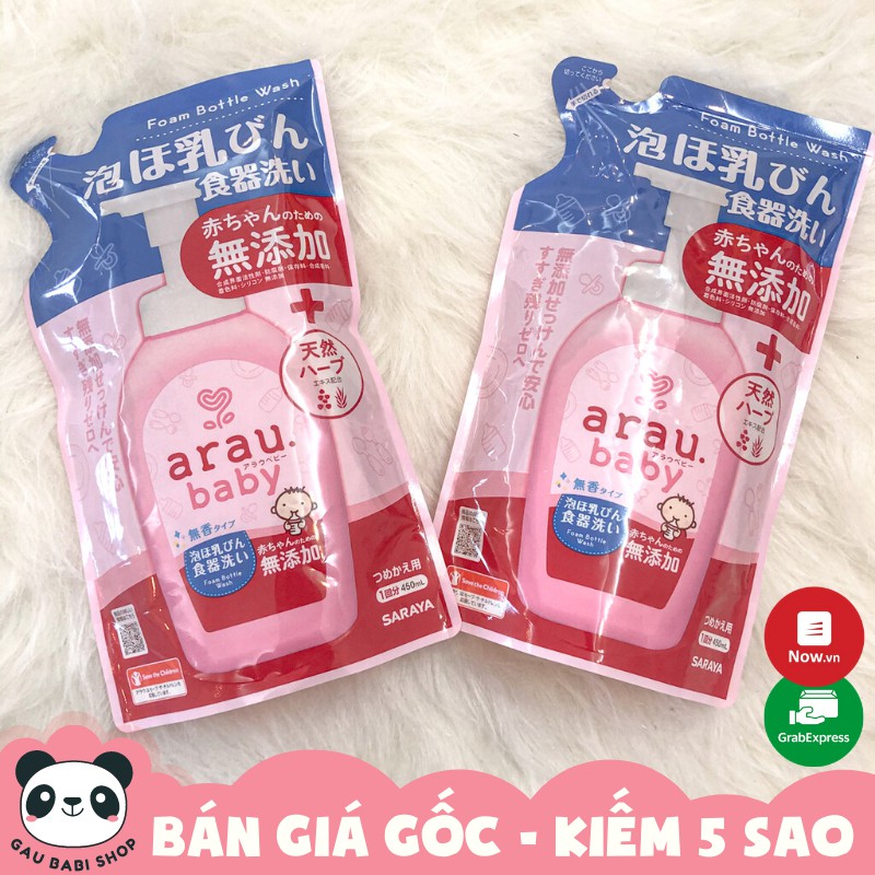 Nước rửa bình sữa Arau Baby dạng túi 450ml