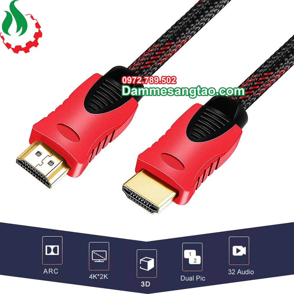 DMST Cáp HDMI dây dù dài 1.5m 3m 5m 10m 20m
