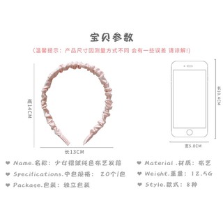 Bờm tóc vải rúm nhiều màu dễ thương