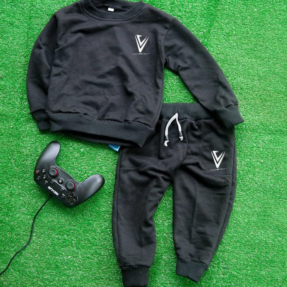 G V Áo SWEATER Thể Thao LOGO VCRL Phong Cách Thể Thao Dành Cho Nam Và Nữ 5-10 Tuổi Có Sẵn