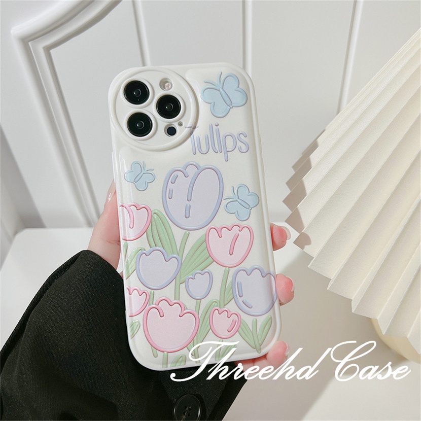 Ốp Điện Thoại TPU Mềm Đệm Khí Chống Rơi In Hoa Đơn Giản Cho iPhone 14 13 12 11 Pro Max SE 2020 X Xr Xs Max 8 7 6 6s Plus