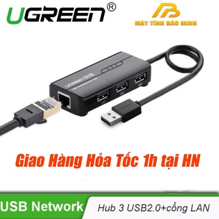 Mua Bộ chia 3 cổng USB 2.0 và 1 cổng Ethernet 10/100Mbps Ugreen 20264 - Hàng Chính Hãng