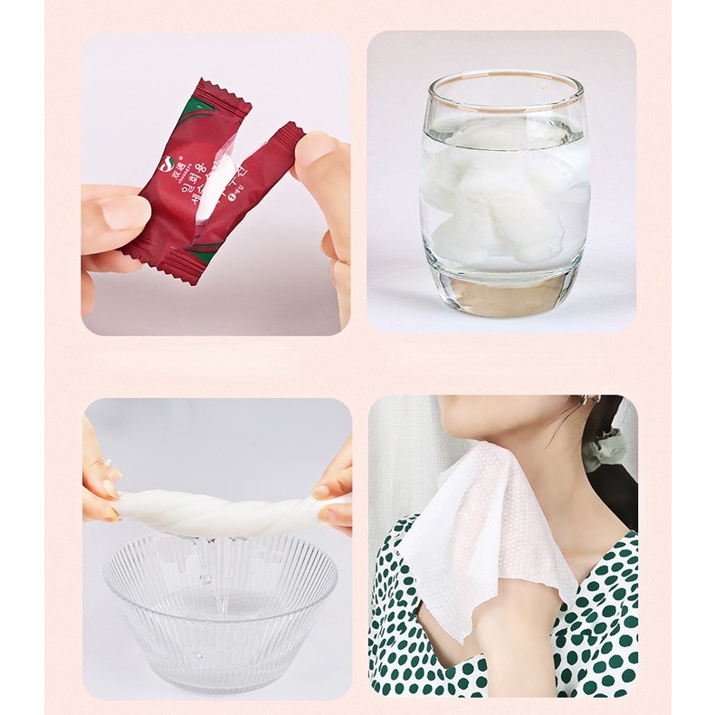 Khăn Giấy Dạng Viên Nén Dùng Một Lần Tiện Dụng Khi Đi Du Lịch