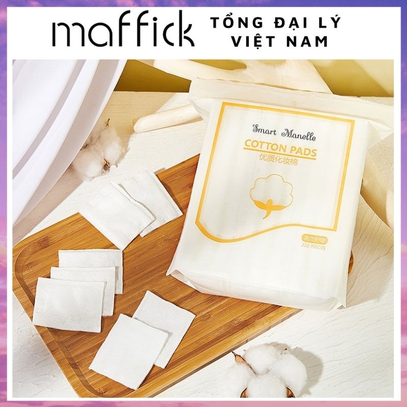 Bông tẩy trang 222 miếng 3 lớp Cotton Pads BTT